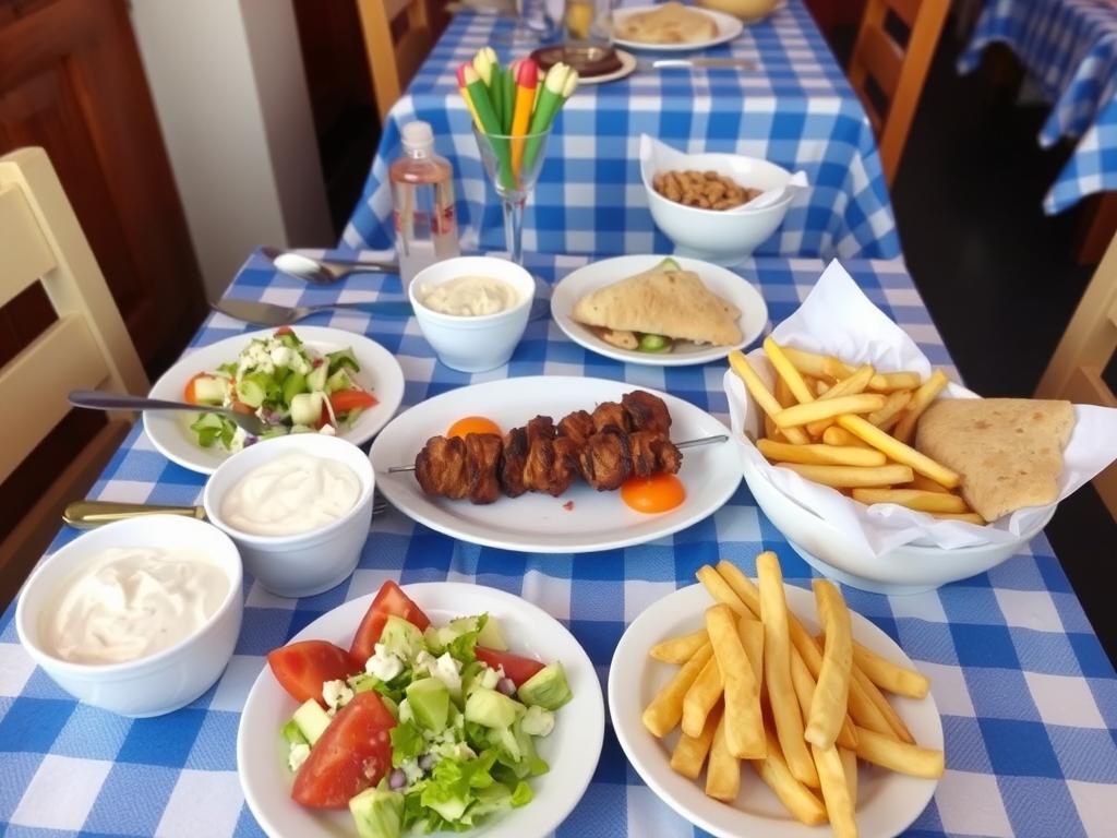 Greckie potrawy przyjazne dzieciom w tawernie na Zakynthos