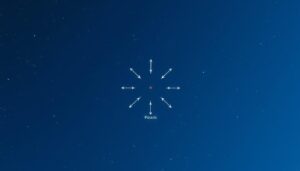 Gwiazda Polarna na nocnym niebie wskazująca kierunek północny
