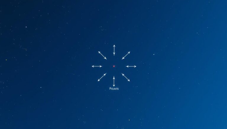 Gwiazda Polarna na nocnym niebie wskazująca kierunek północny
