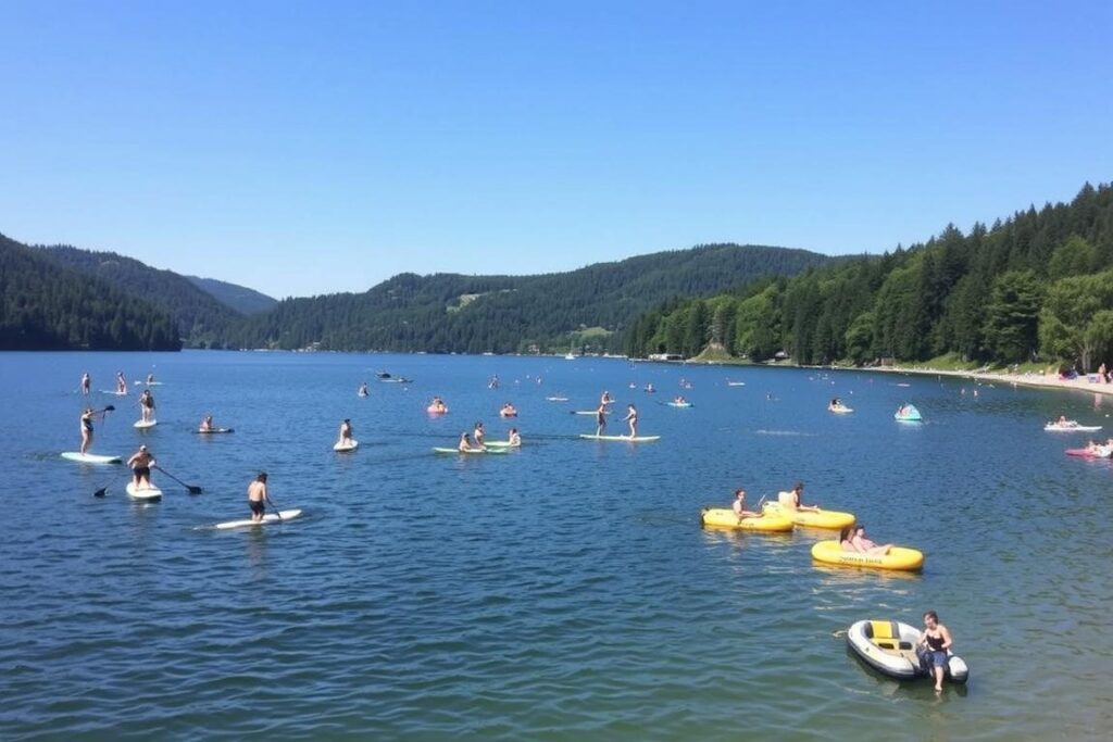 Letnie aktywności nad jeziorem Titisee w Schwarzwaldzie (Czarnym Lesie)
