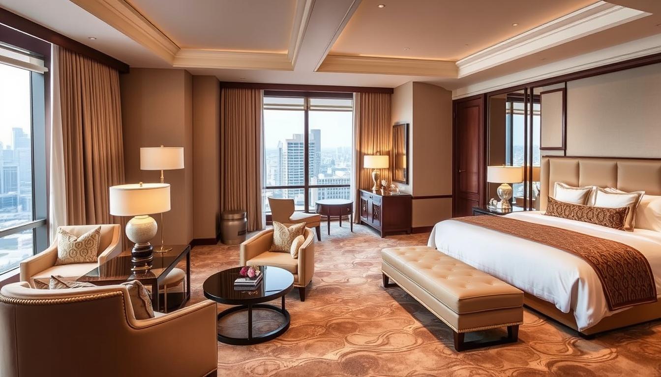 Luksusowa suita hotelowa z oddzielnym salonem i sypialnią