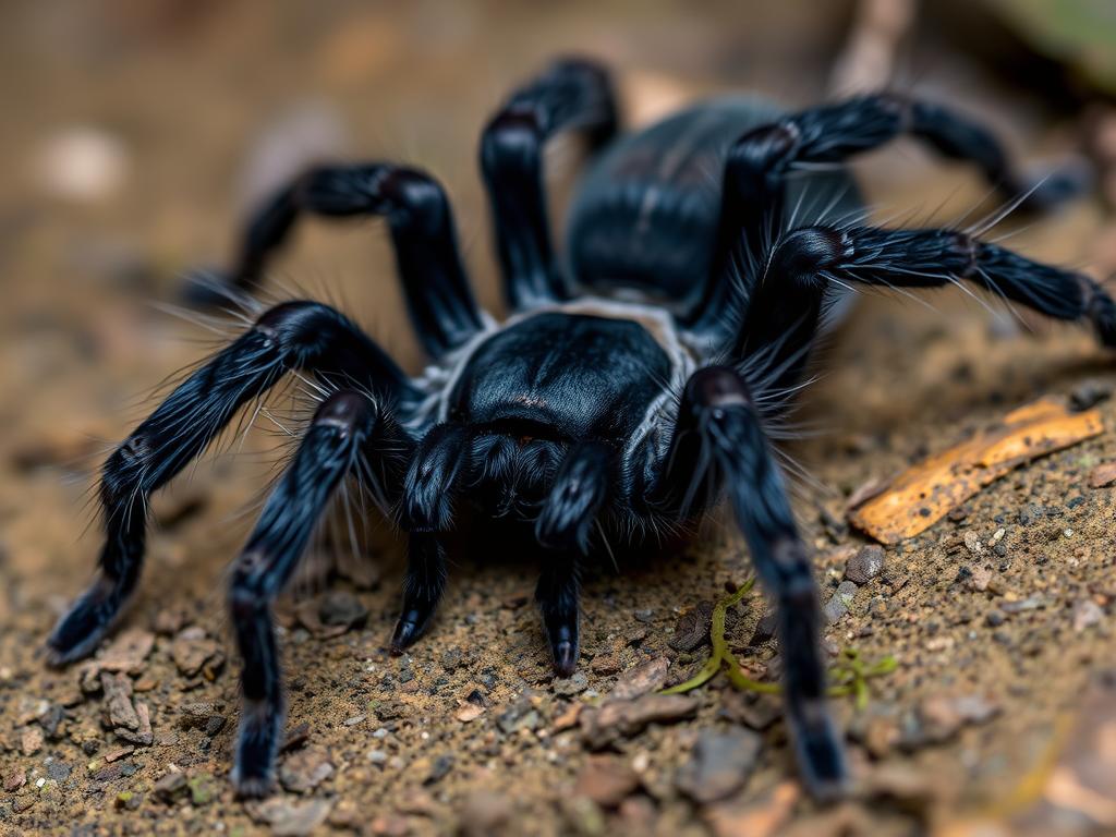 Pająk z gatunku tarantula tajlandzka w naturalnym środowisku