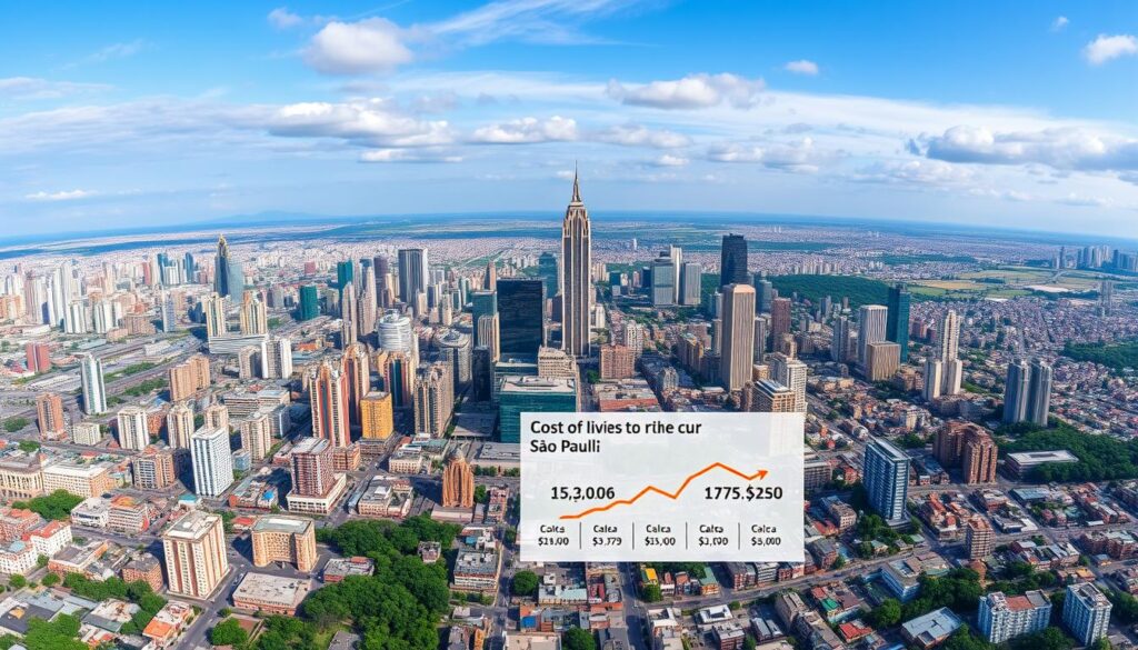 Panorama São Paulo pokazująca nowoczesną metropolię i koszty życia w Brazylii