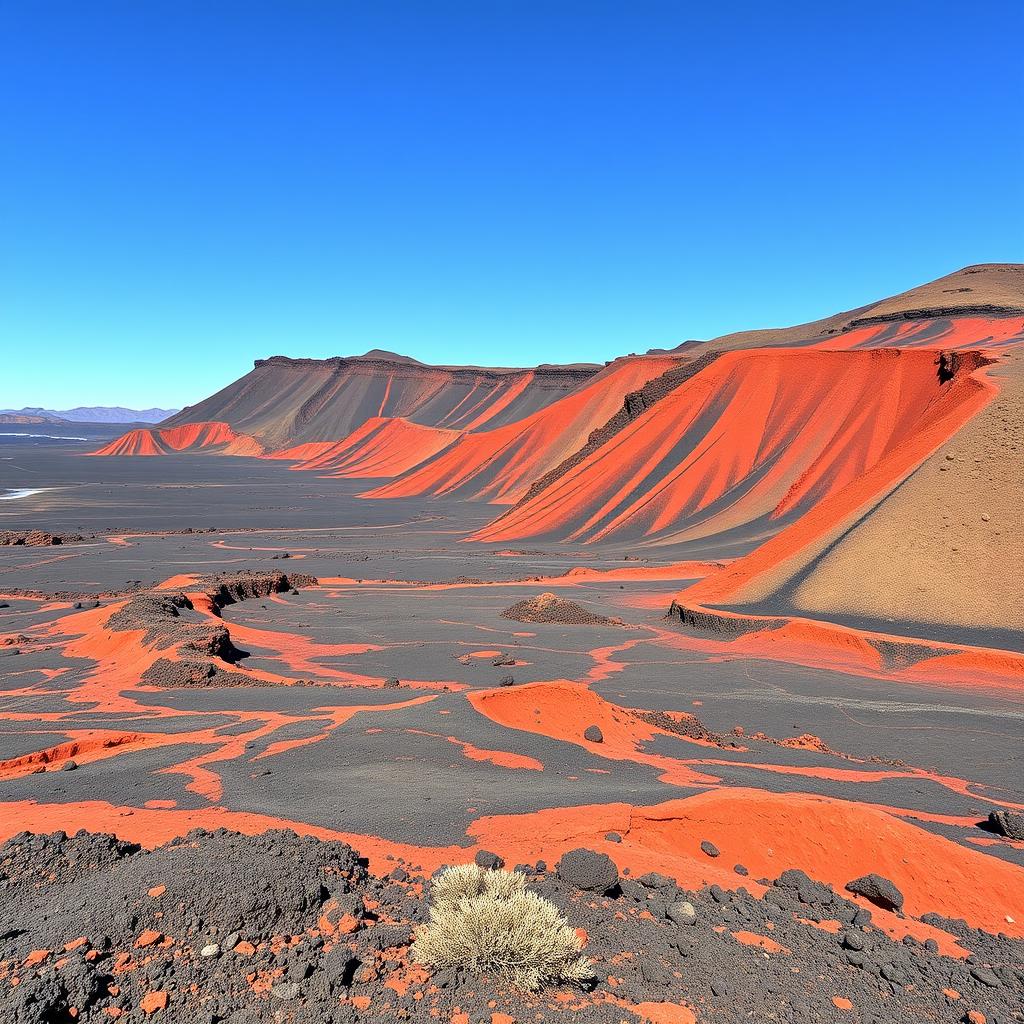 Park Narodowy Timanfaya na Lanzarote z wulkanicznym krajobrazem