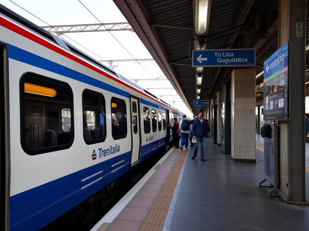 Pociąg regionalny FL1 na stacji w Rzymie