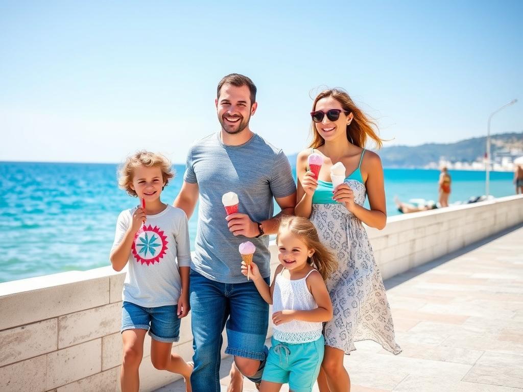 Rodzina z dziećmi na wakacjach na Zakynthos