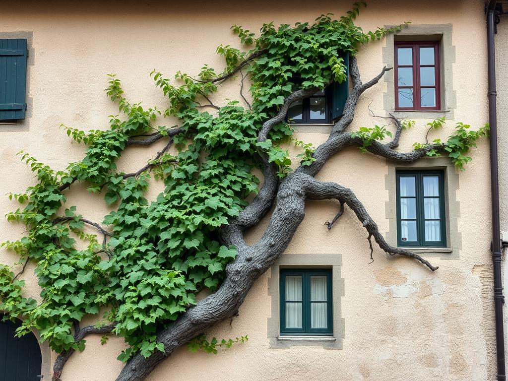 Stara Trta (Stara Winorośl) na fasadzie budynku w Mariborze, najstarsza winorośl na świecie