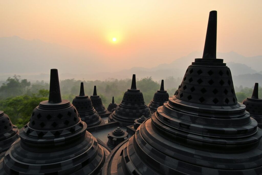 Świątynia Borobudur niedaleko Yogyakarty