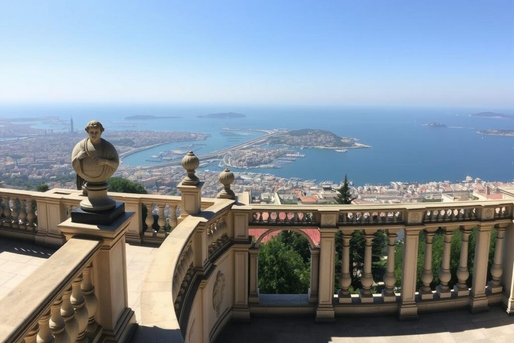 Taras widokowy klasztoru San Martino w Neapolu z widokiem na zatokę