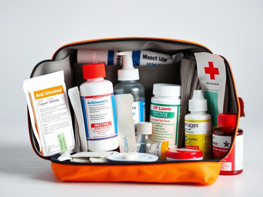 Apteczka podróżna z podstawowymi lekami i środkami opatrunkowymi, niezbędna podczas podróży na Sri Lankę