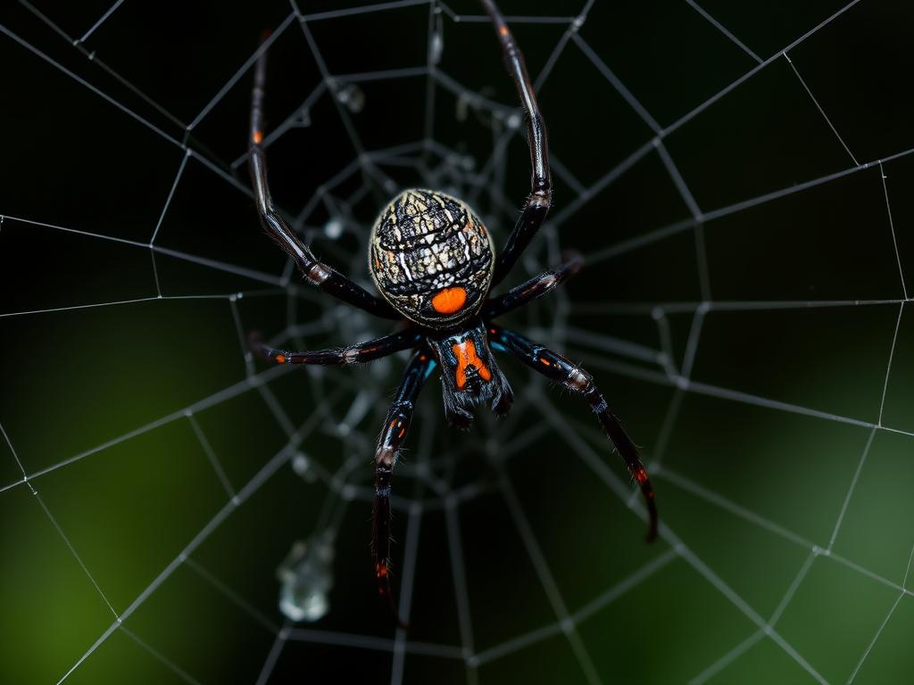 Czarna wdowa, niebezpieczny pająk występujący w Meksyku, istotny gdy rozważamy czy w Meksyku jest bezpiecznie