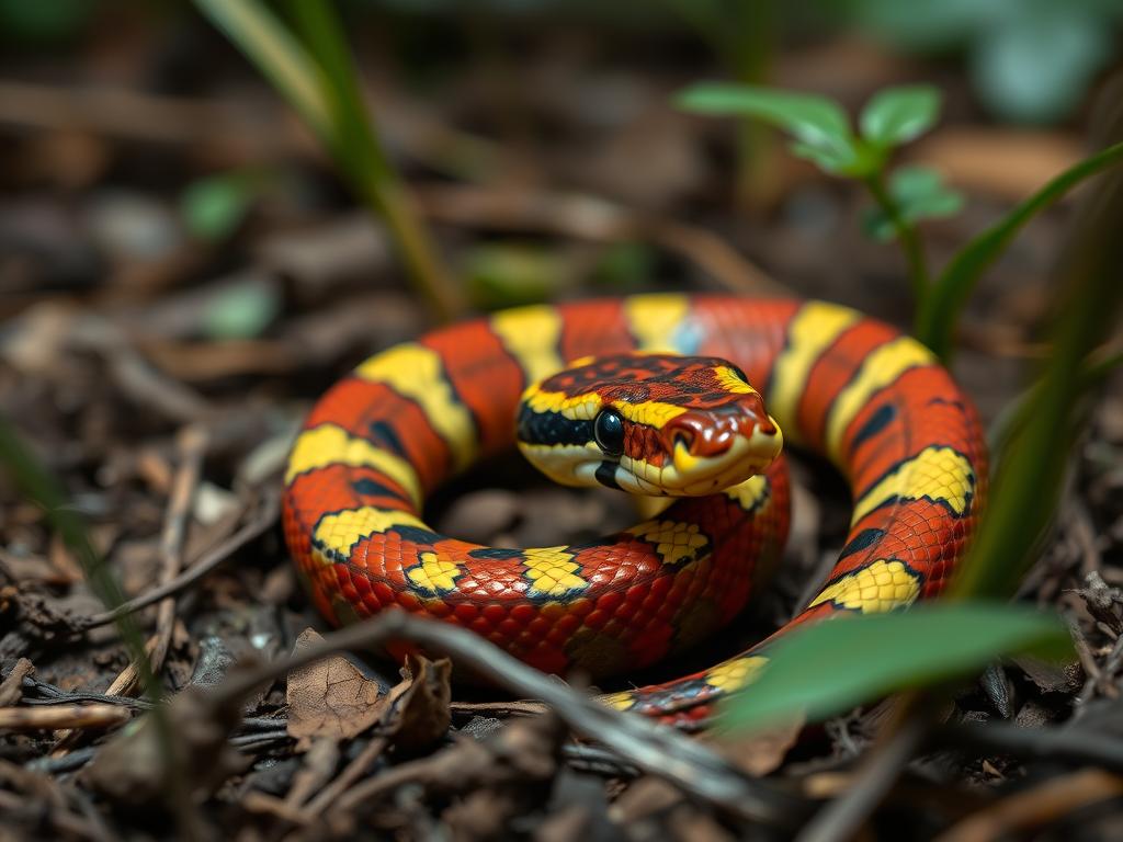 Jadowity wąż koralowy w Meksyku, jedno z niebezpiecznych zwierząt na które trzeba uważać gdy zastanawiamy się czy w Meksyku jest bezpiecznie