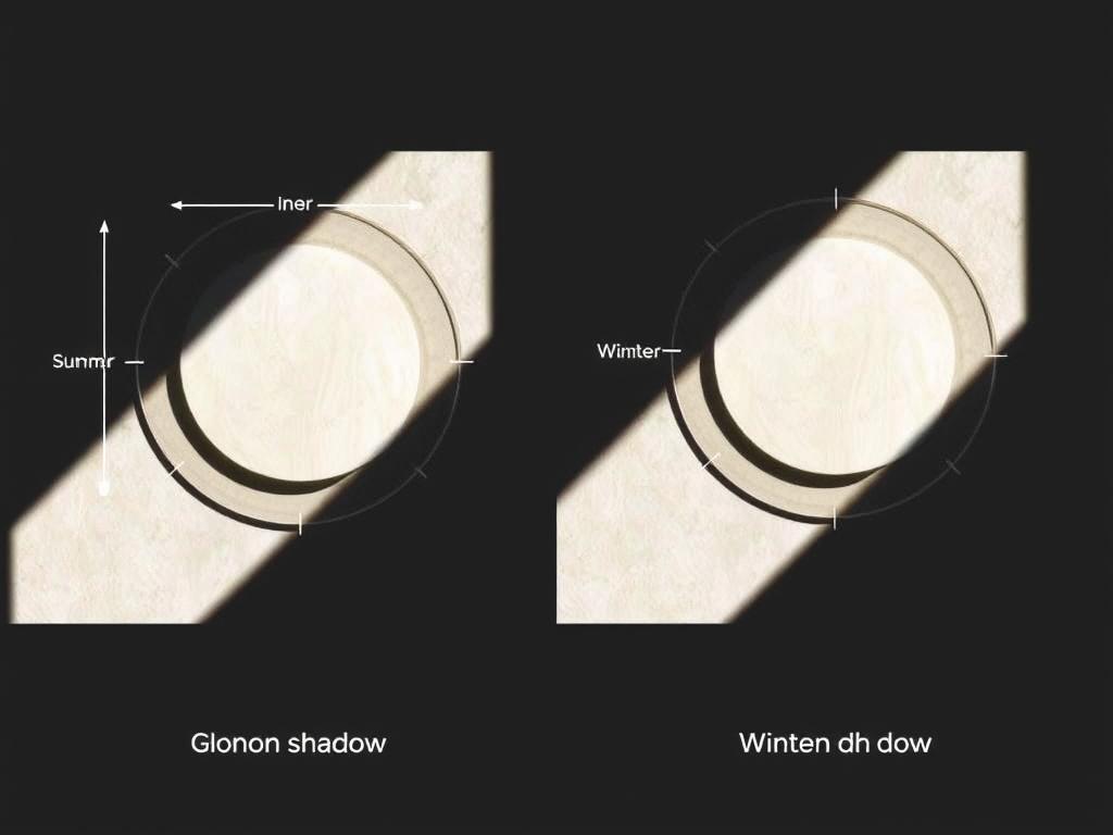 Obserwacja zmian długości cienia gnomonu w różnych porach roku