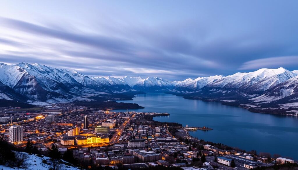 Queenstown zimą - popularne miasto turystyczne na Wyspie Południowej Nowej Zelandii