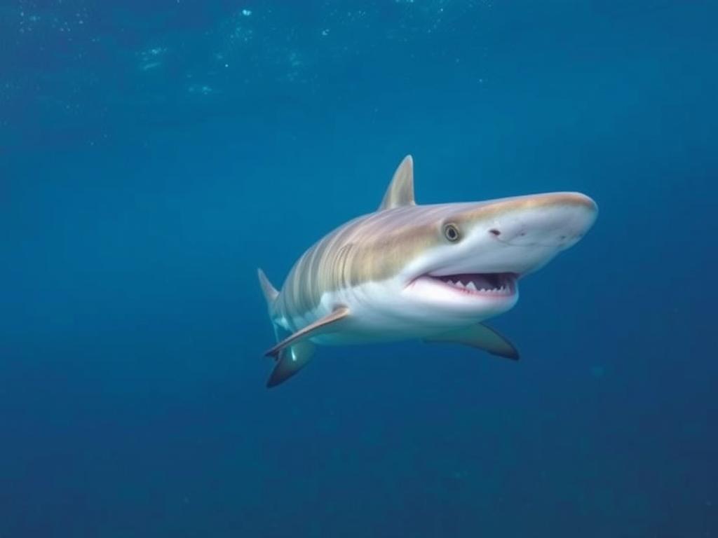 Rekin rafowy pływający w wodach Sri Lanki, typowy gatunek występujący w tym regionie, ale rzadko stanowiący zagrożenie dla ludzi