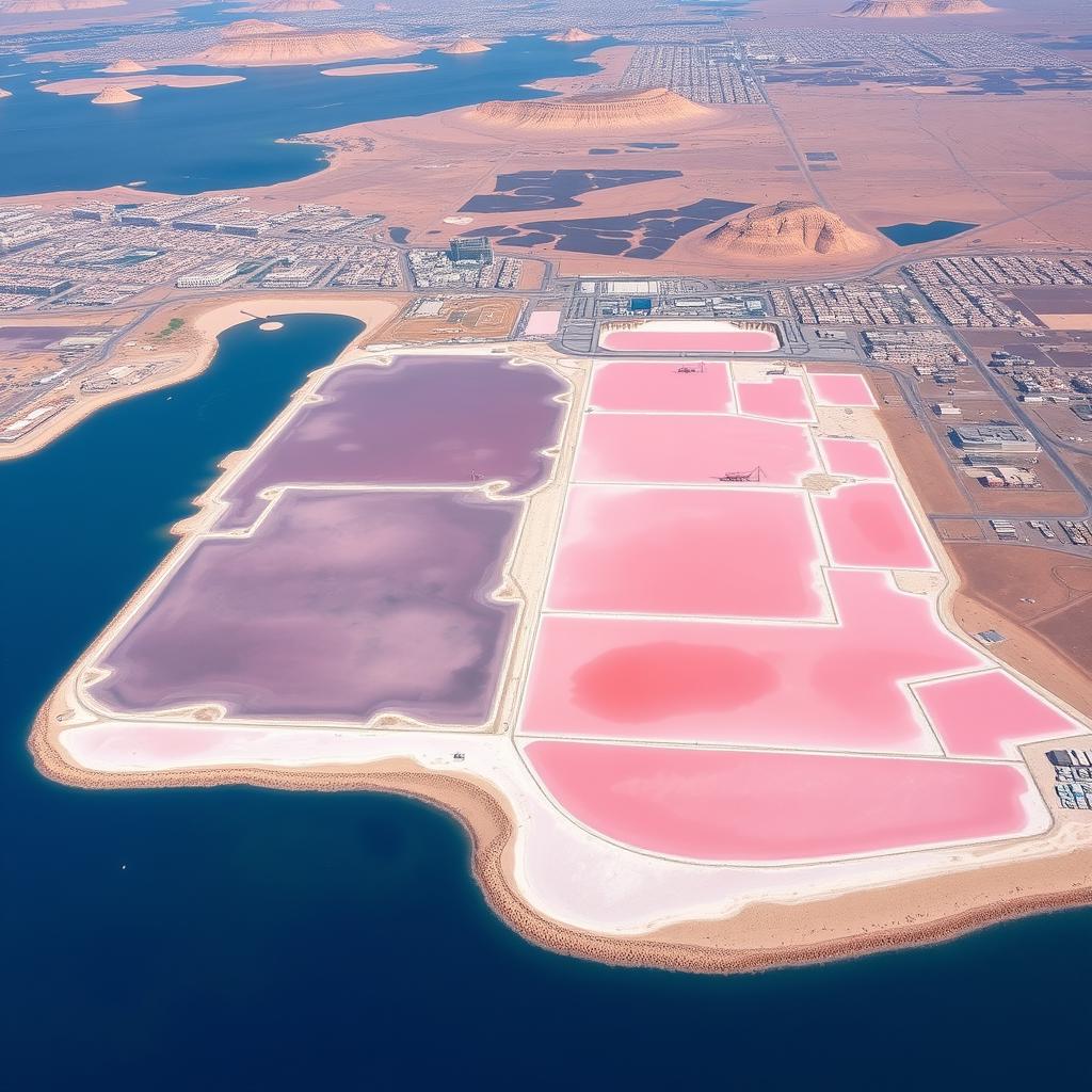 Różowa laguna Salina de Torrevieja w Hiszpanii