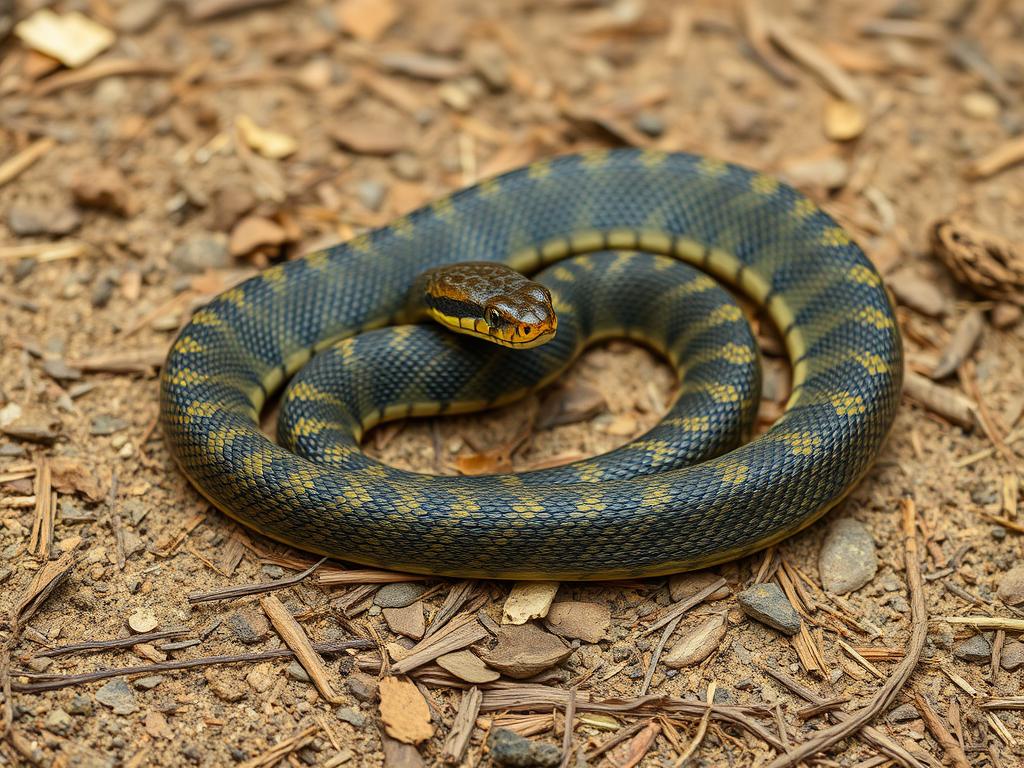 Żmija łańcuszkowa (Daboia russelii) w naturalnym środowisku Sri Lanki, odpowiedzialna za większość śmiertelnych ukąszeń na wyspie
