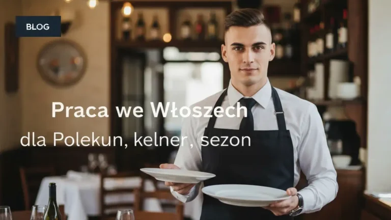 Praca we Włoszech dla Polaków 2026 - opiekun, kelner, sezon - ilustracja